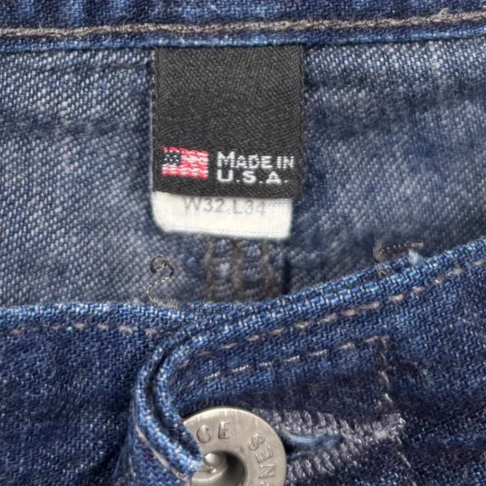 Wallace & Barnes Shorts Men 32 Button Fly Japan Indigo Selvedge Denim Cutoff USA